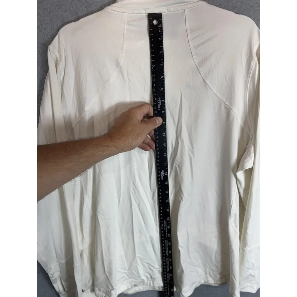 Studio by Energy Zone Jacket Womens 2XL White Full Zip Lightweight Activewear